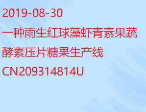 一種雨生紅球藻蝦青素果蔬酵素壓片糖果生產(chǎn)線